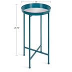 Table d'appoint ronde pliable en métal Kate and Laurel Celia - 14 x 14 x 26