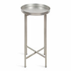 Table d'appoint ronde pliable en métal Kate and Laurel Celia - 14 x 14 x 26