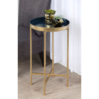 Table d'appoint ronde pliable en métal Kate and Laurel Celia - 14 x 14 x 26