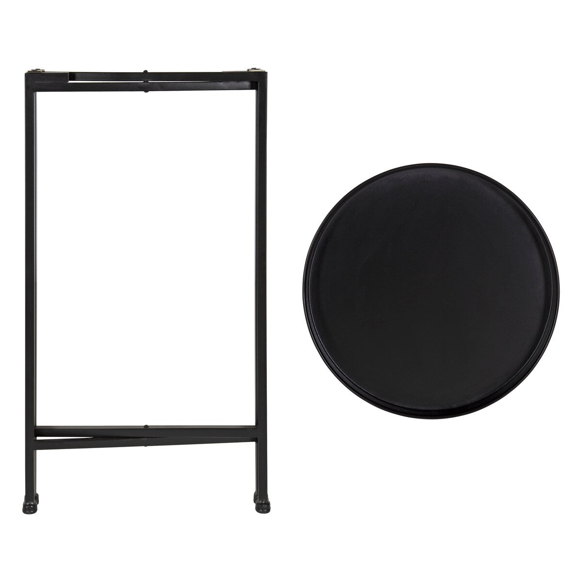 Table d'appoint ronde pliable en métal Kate and Laurel Celia - 14 x 14 x 26