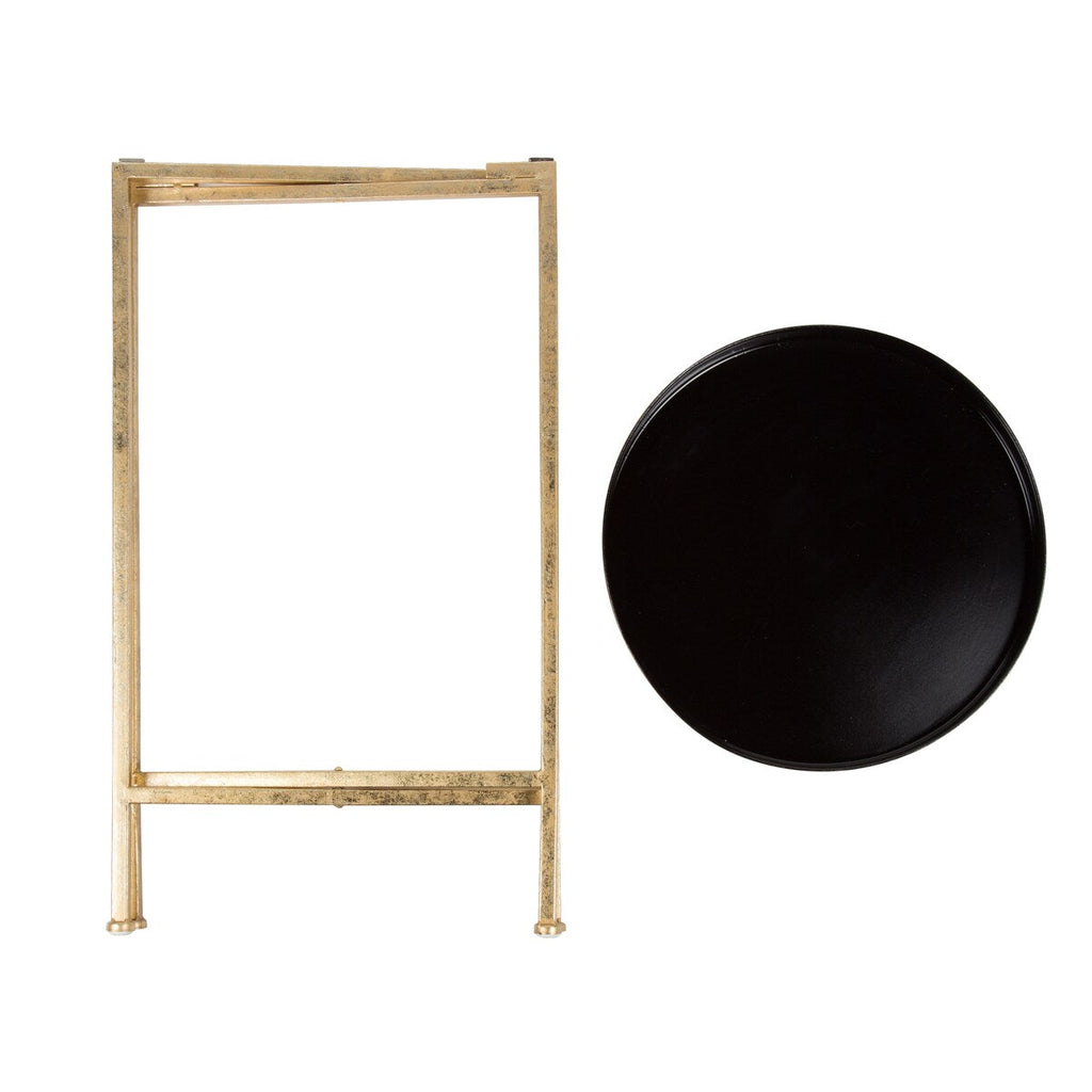 Table d'appoint ronde pliable en métal Kate and Laurel Celia - 14 x 14 x 26