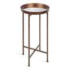 Table d'appoint ronde pliable en métal Kate and Laurel Celia - 14 x 14 x 26