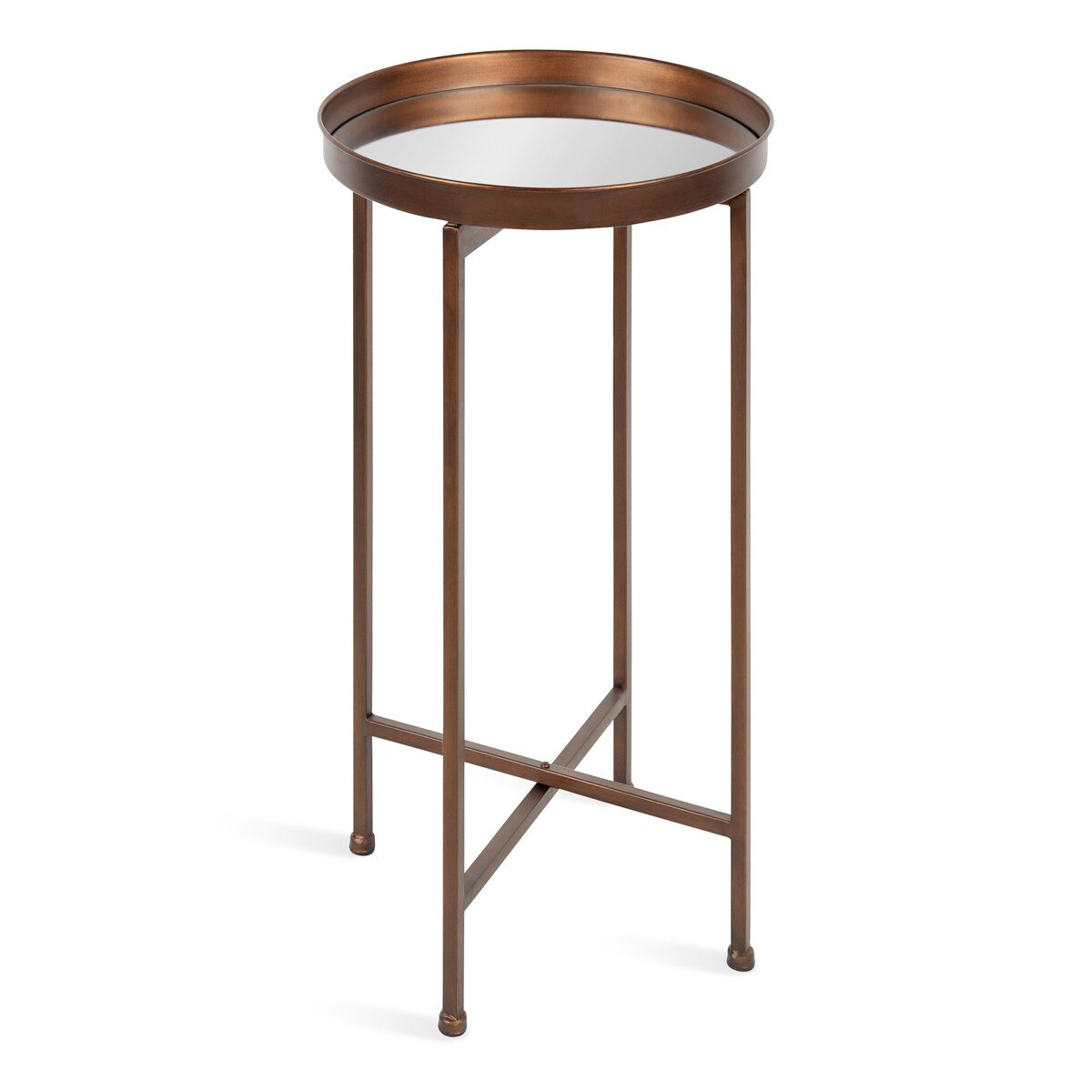 Table d'appoint ronde pliable en métal Kate and Laurel Celia - 14 x 14 x 26