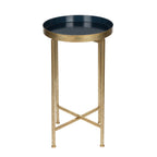 Table d'appoint ronde pliable en métal Kate and Laurel Celia - 14 x 14 x 26