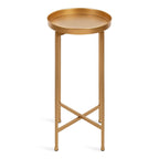 Table d'appoint ronde pliable en métal Kate and Laurel Celia - 14 x 14 x 26