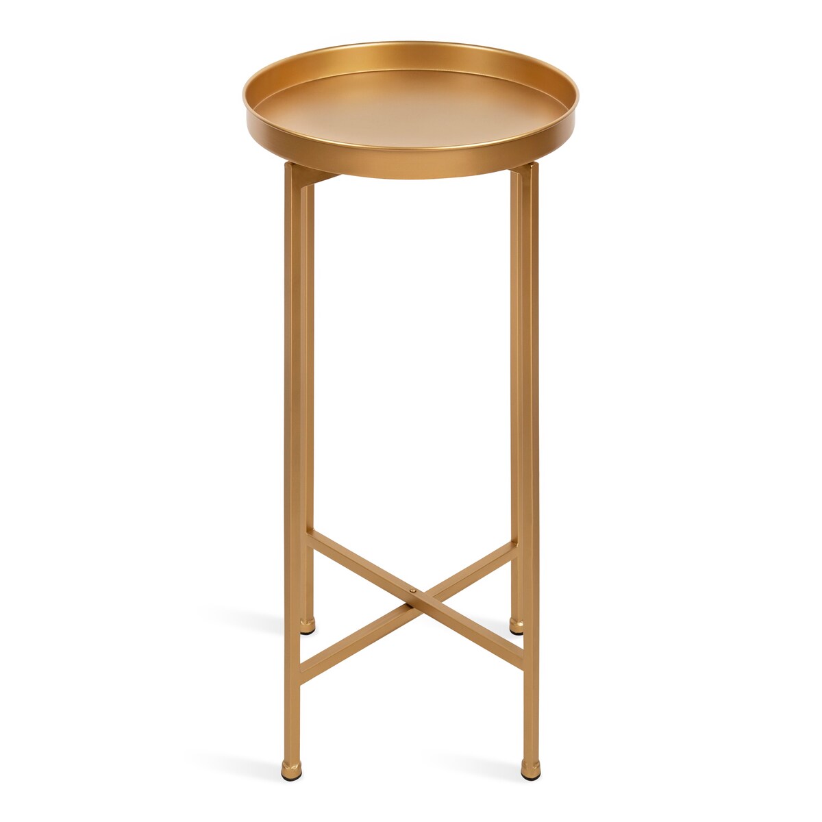 Table d'appoint ronde pliable en métal Kate and Laurel Celia - 14 x 14 x 26