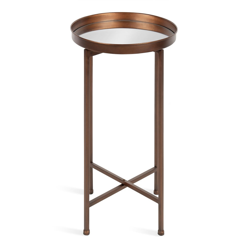 Table d'appoint ronde pliable en métal Kate and Laurel Celia - 14 x 14 x 26