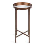 Table d'appoint ronde pliable en métal Kate and Laurel Celia - 14 x 14 x 26
