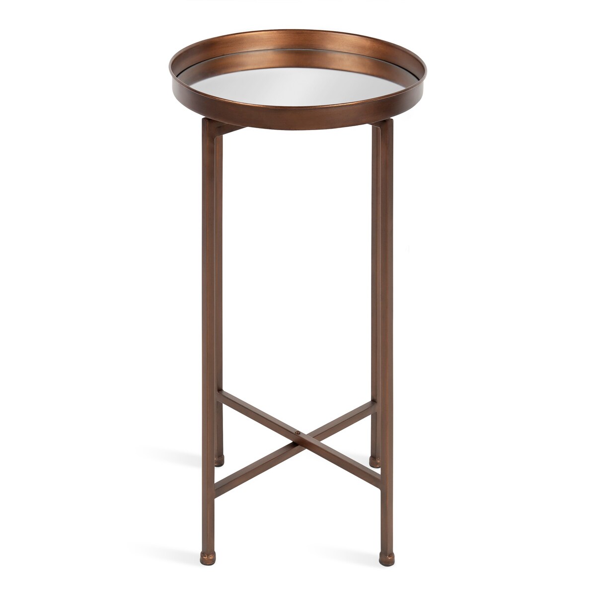 Table d'appoint ronde pliable en métal Kate and Laurel Celia - 14 x 14 x 26