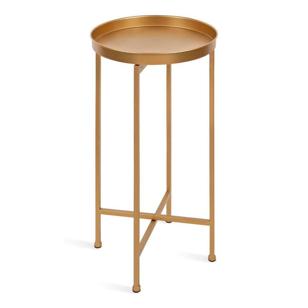 Table d'appoint ronde pliable en métal Kate and Laurel Celia - 14 x 14 x 26