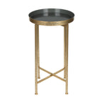 Table d'appoint ronde pliable en métal Kate and Laurel Celia - 14 x 14 x 26