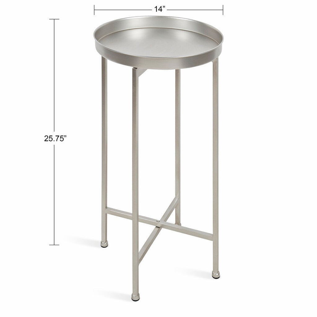 Table d'appoint ronde pliable en métal Kate and Laurel Celia - 14 x 14 x 26