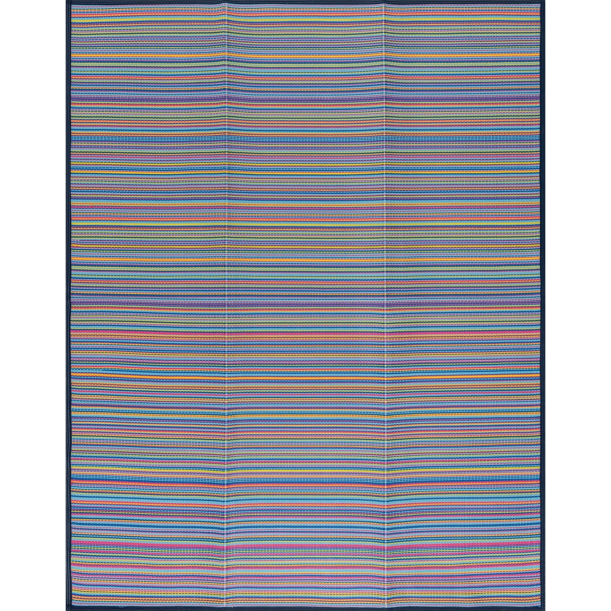 Tapis d'intérieur et d'extérieur à rayures de plage Lalune