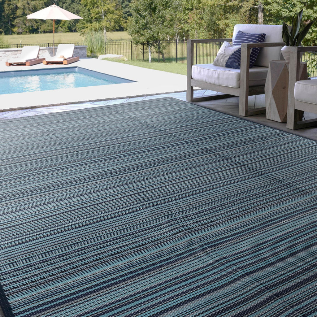 Tapis d'intérieur et d'extérieur à rayures de plage Lalune