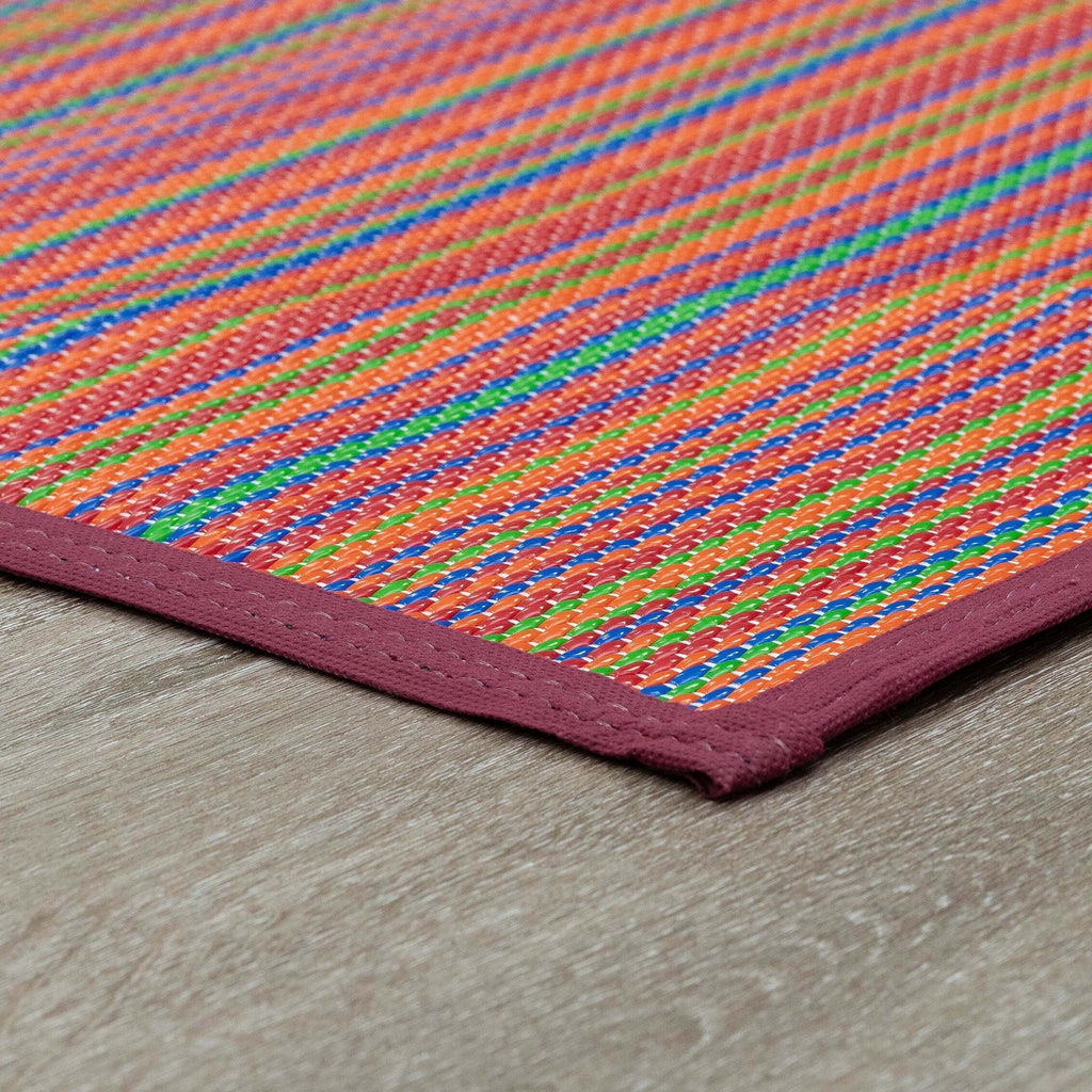 Tapis d'intérieur et d'extérieur à rayures de plage Lalune