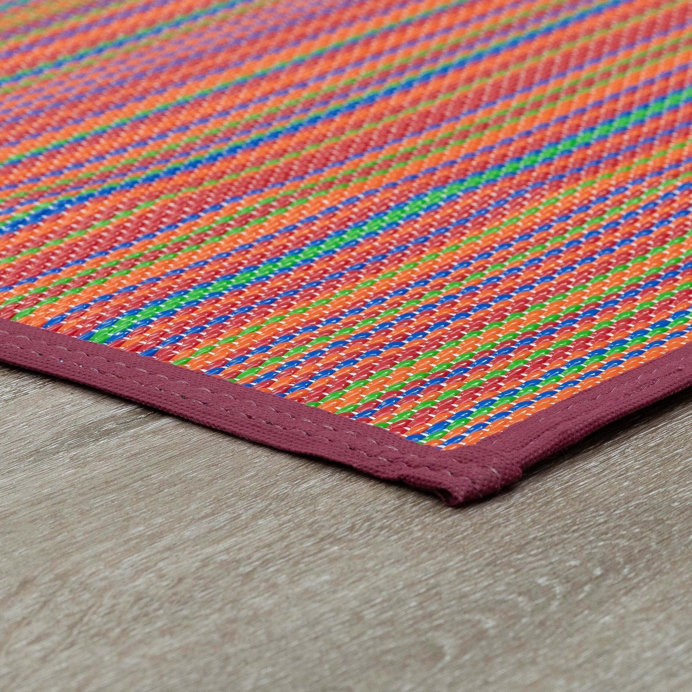 Tapis d'intérieur et d'extérieur à rayures de plage Lalune