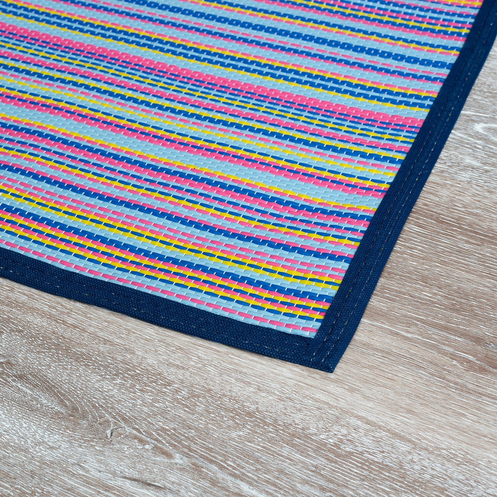 Tapis d'intérieur et d'extérieur à rayures de plage Lalune