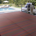 Tapis d'intérieur et d'extérieur à rayures de plage Lalune