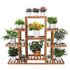 Grande échelle multi-plantes en bois pour jardinière