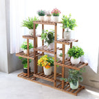 Grande échelle multi-plantes en bois pour jardinière