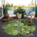 Tapis Chantille floral moderne lavable en machine pour intérieur/extérieur