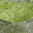 Tapis Chantille floral moderne lavable en machine pour intérieur/extérieur