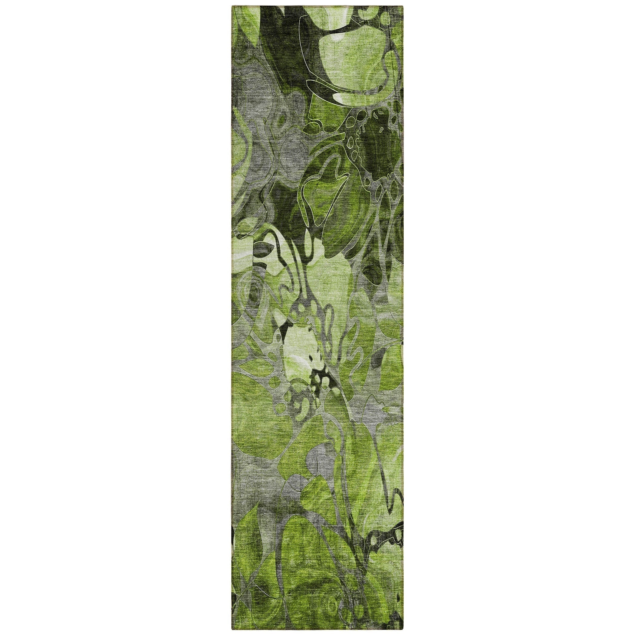 Tapis Chantille floral moderne lavable en machine pour intérieur/extérieur