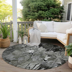 Tapis Chantille floral moderne lavable en machine pour intérieur/extérieur