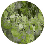 Tapis Chantille floral moderne lavable en machine pour intérieur/extérieur