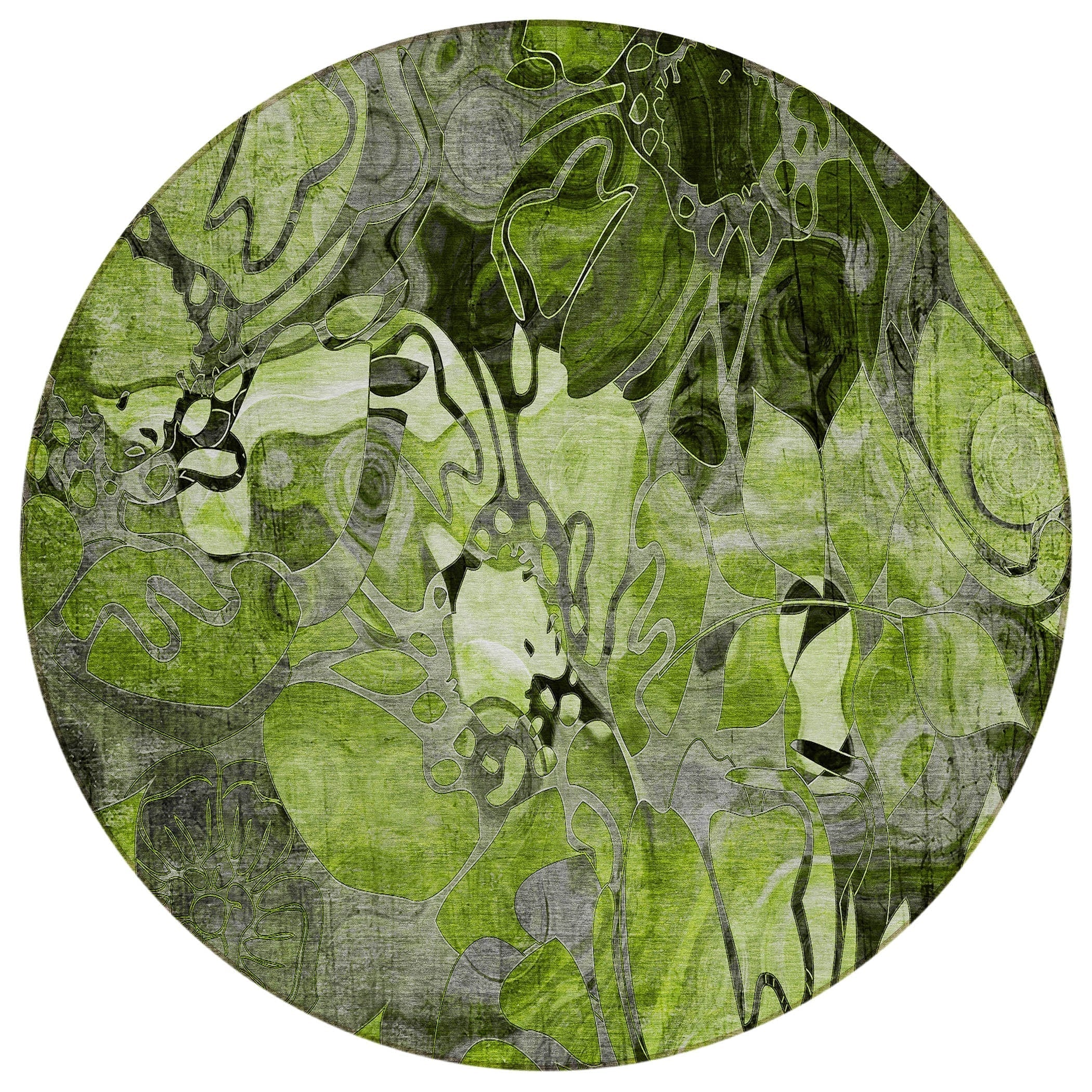 Tapis Chantille floral moderne lavable en machine pour intérieur/extérieur