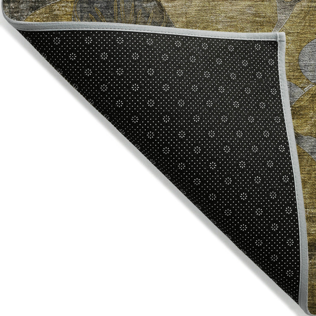 Tapis Chantille floral moderne lavable en machine pour intérieur/extérieur