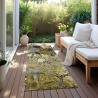Tapis Chantille floral moderne lavable en machine pour intérieur/extérieur