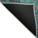 Tapis Chantille floral moderne lavable en machine pour intérieur/extérieur