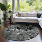 Tapis Chantille floral moderne lavable en machine pour intérieur/extérieur