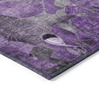 Tapis Chantille floral moderne lavable en machine pour intérieur/extérieur