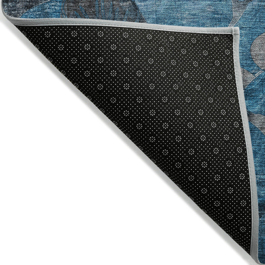 Tapis Chantille floral moderne lavable en machine pour intérieur/extérieur