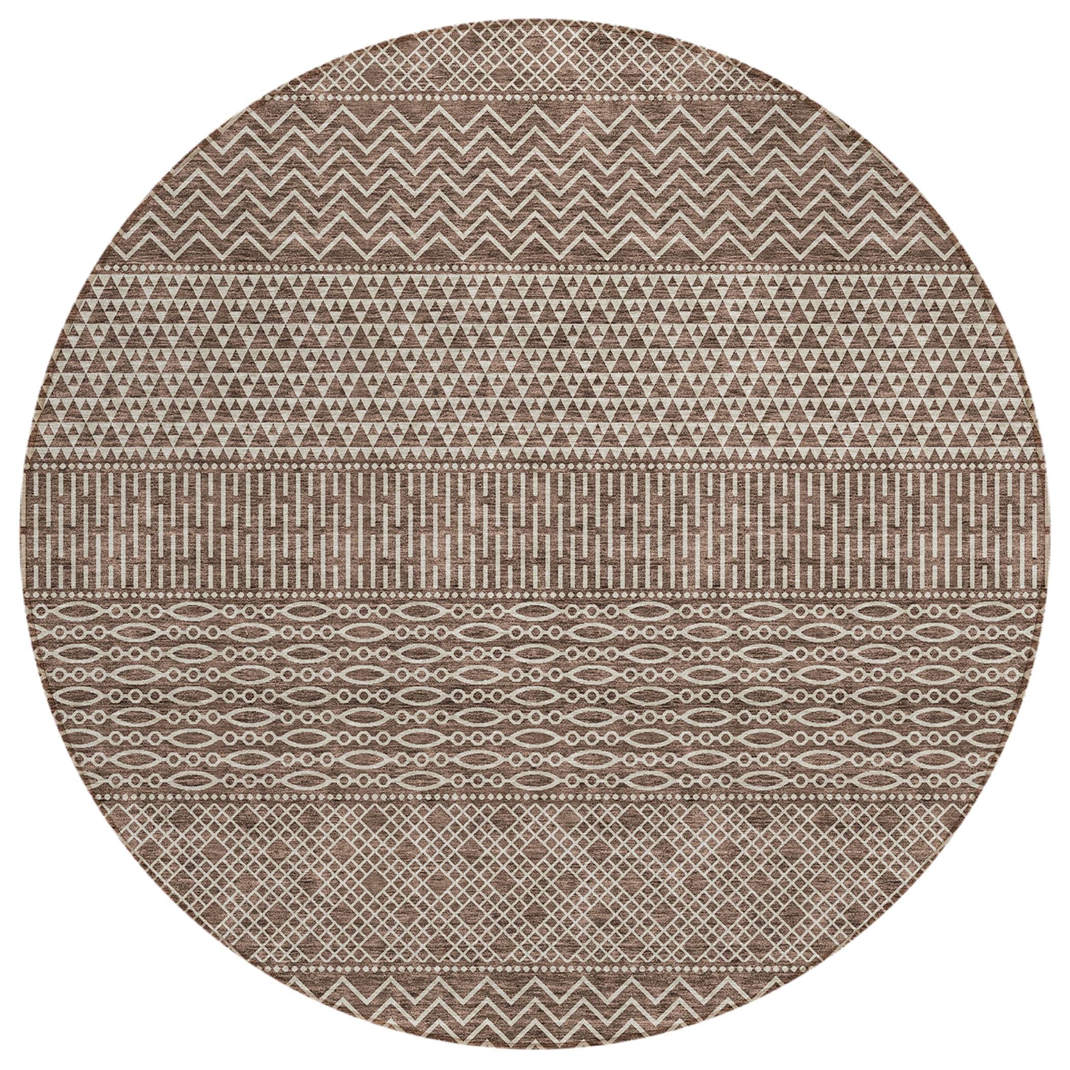 Tapis Chantille moderne à rayures, lavable en machine, pour intérieur et extérieur