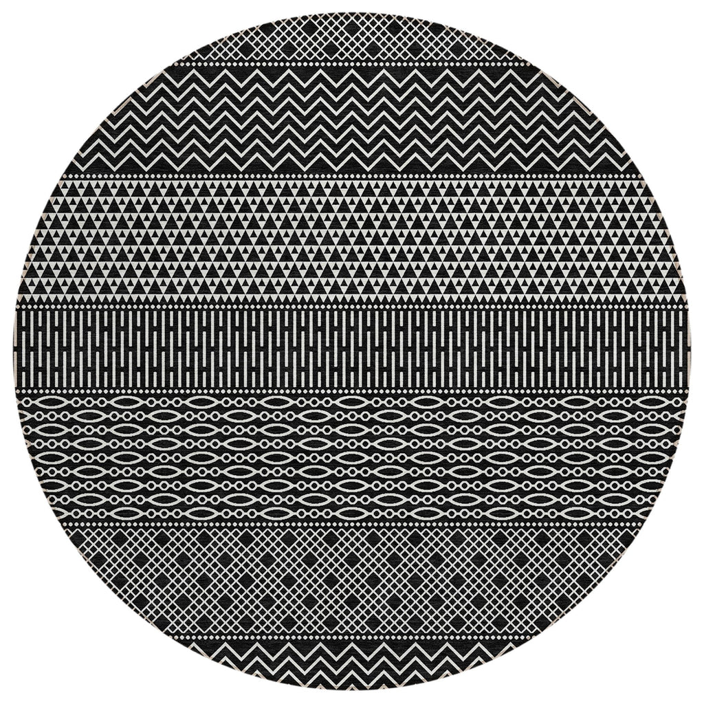 Tapis Chantille moderne à rayures, lavable en machine, pour intérieur et extérieur