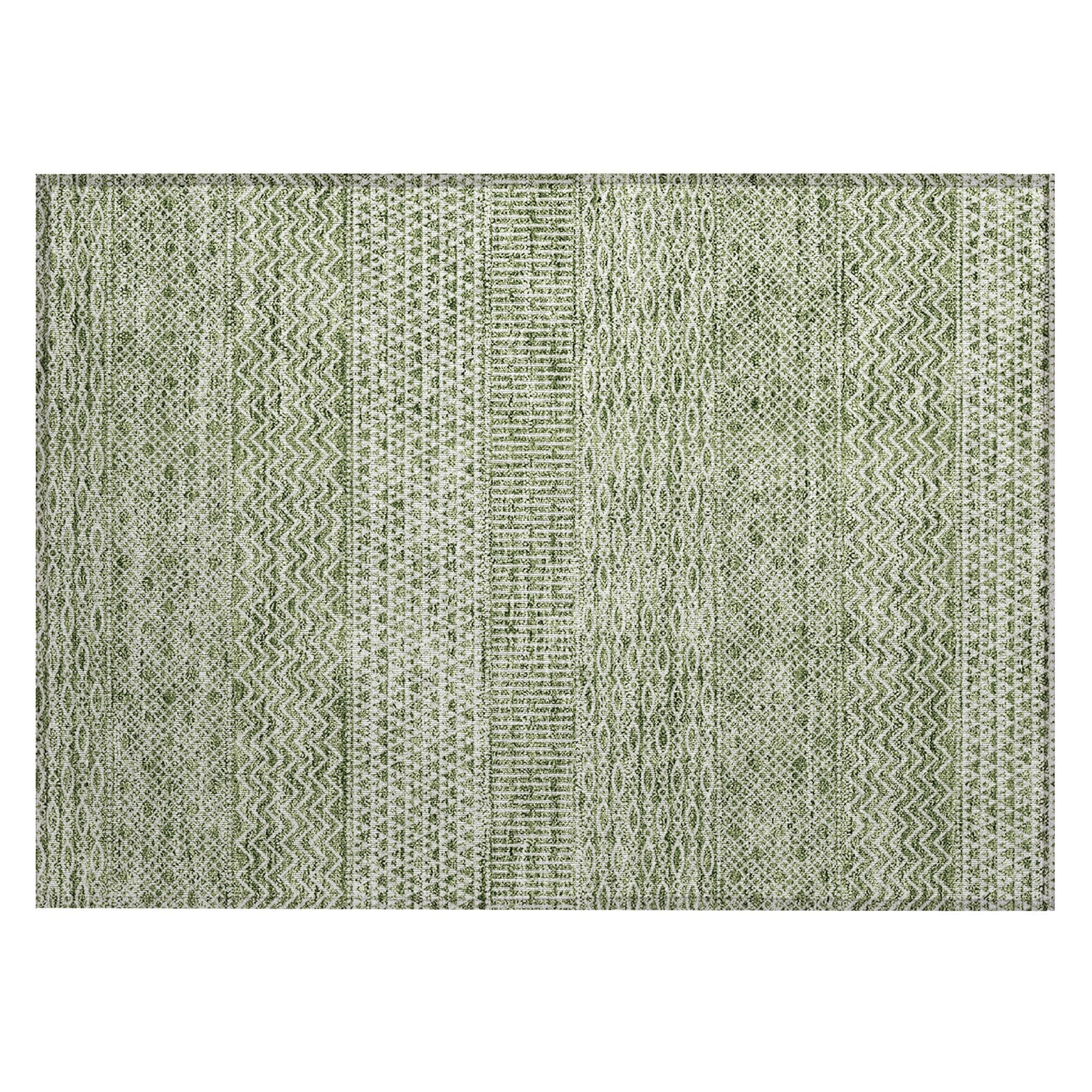 Tapis Chantille moderne à rayures, lavable en machine, pour intérieur et extérieur