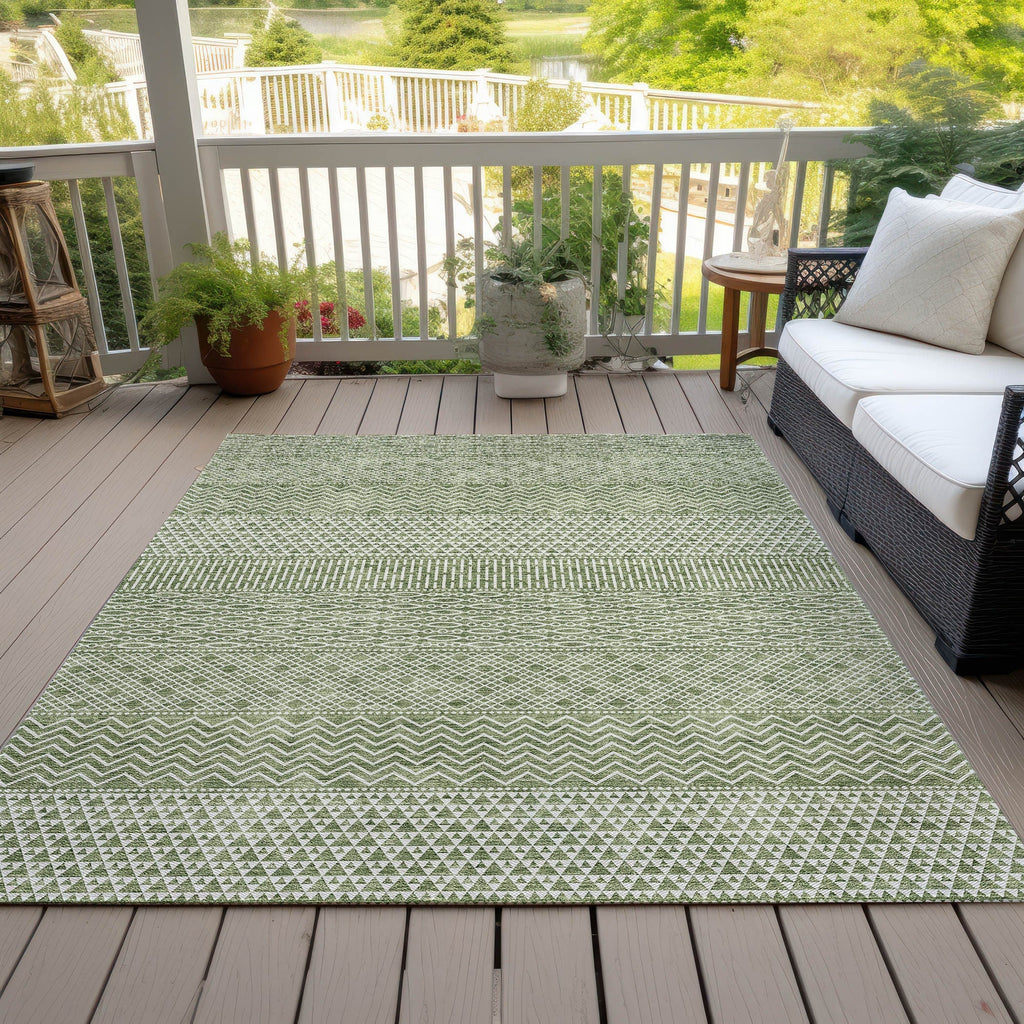 Tapis Chantille moderne à rayures, lavable en machine, pour intérieur et extérieur
