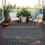 Tapis Chantille moderne à rayures, lavable en machine, pour intérieur et extérieur