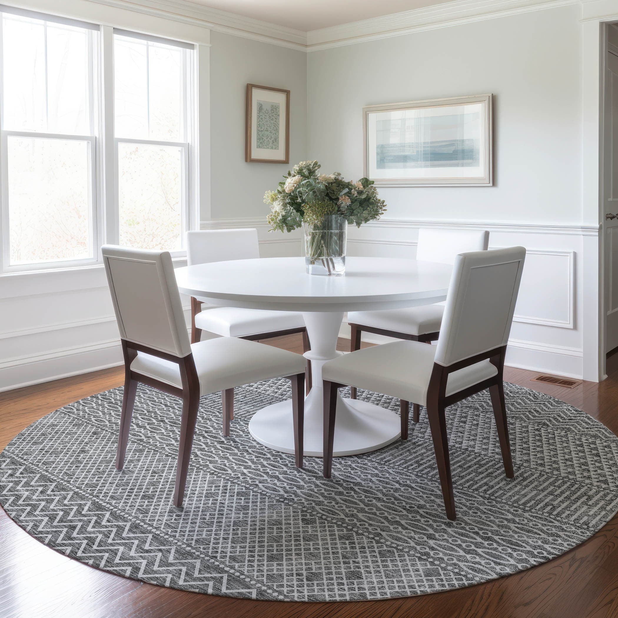Tapis Chantille moderne à rayures, lavable en machine, pour intérieur et extérieur