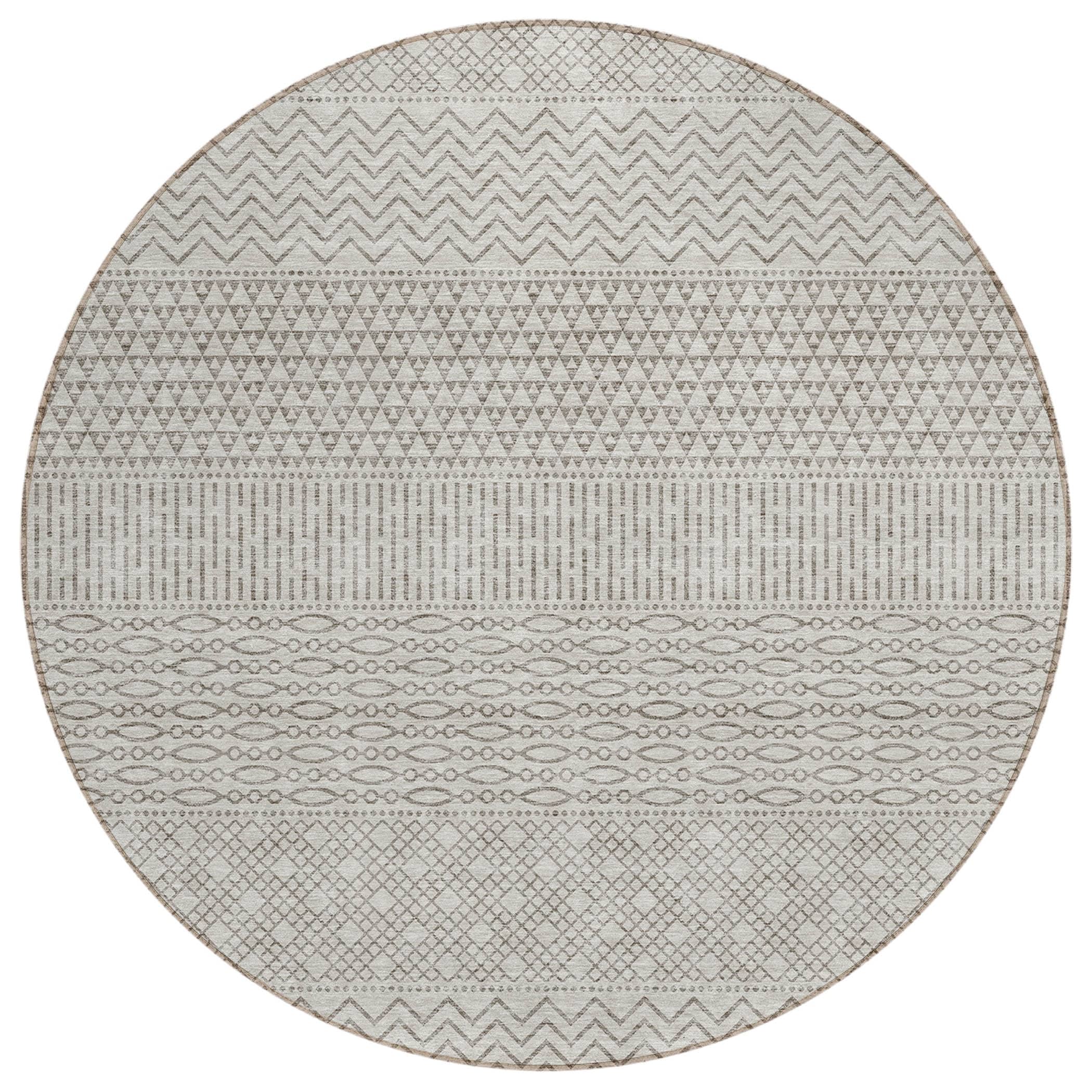 Tapis Chantille moderne à rayures, lavable en machine, pour intérieur et extérieur