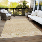 Tapis Chantille moderne à rayures, lavable en machine, pour intérieur et extérieur