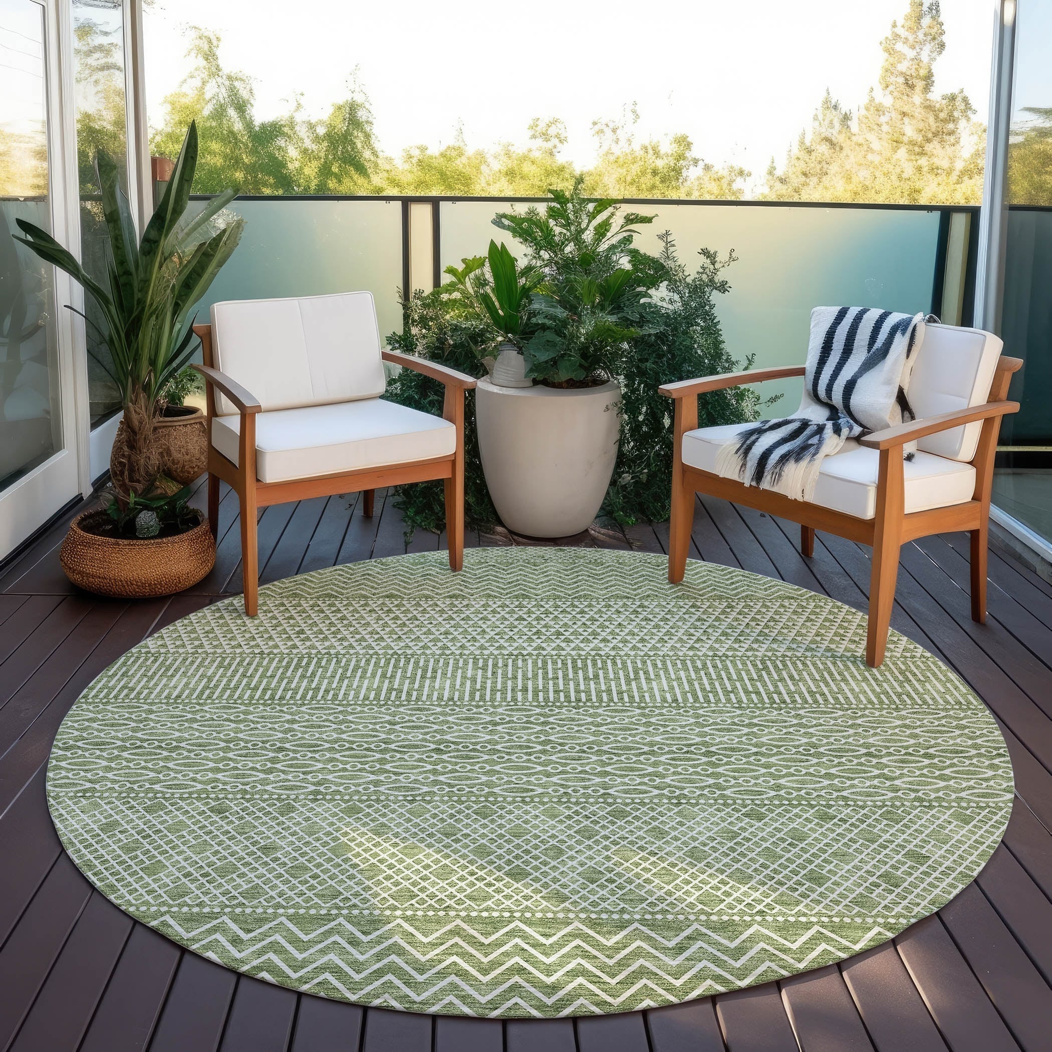 Tapis Chantille moderne à rayures, lavable en machine, pour intérieur et extérieur