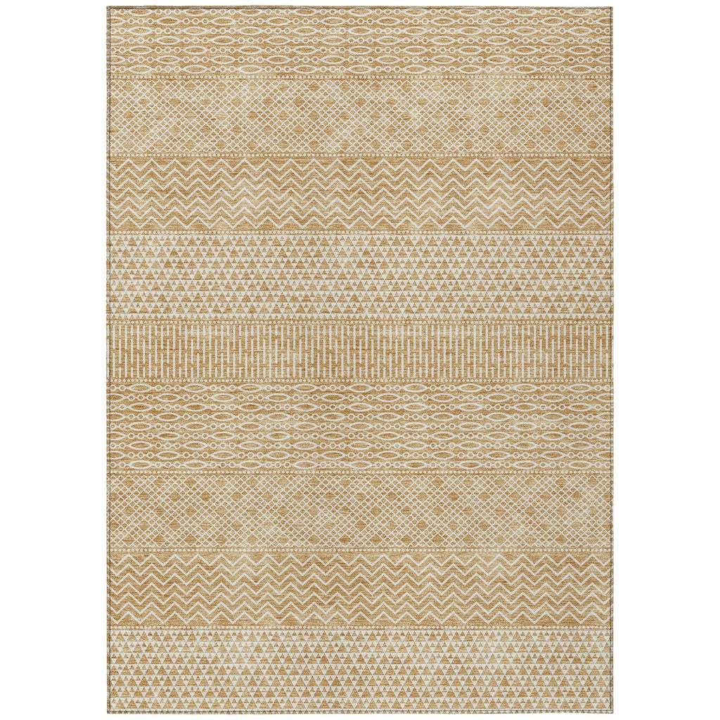 Tapis Chantille moderne à rayures, lavable en machine, pour intérieur et extérieur