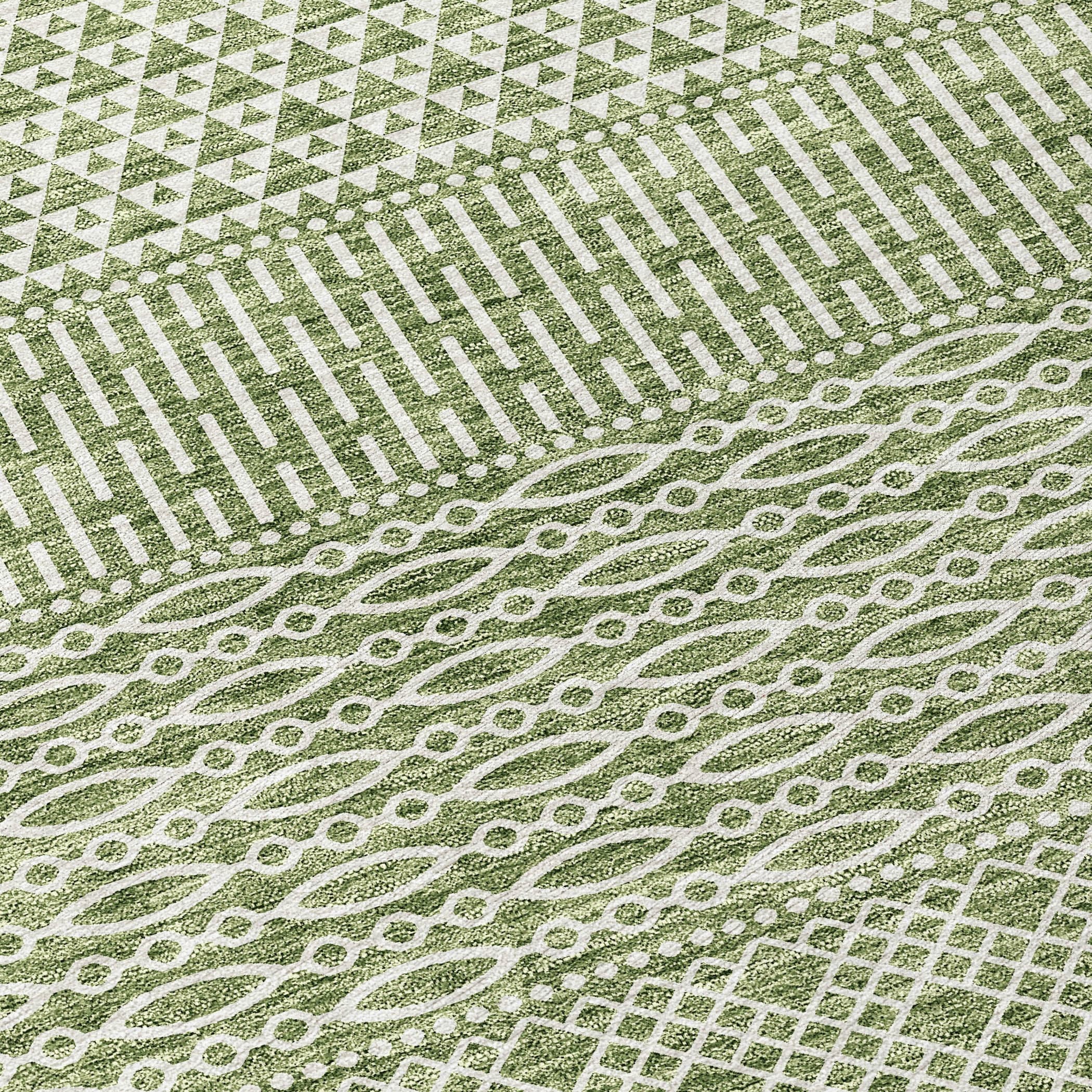 Tapis Chantille moderne à rayures, lavable en machine, pour intérieur et extérieur