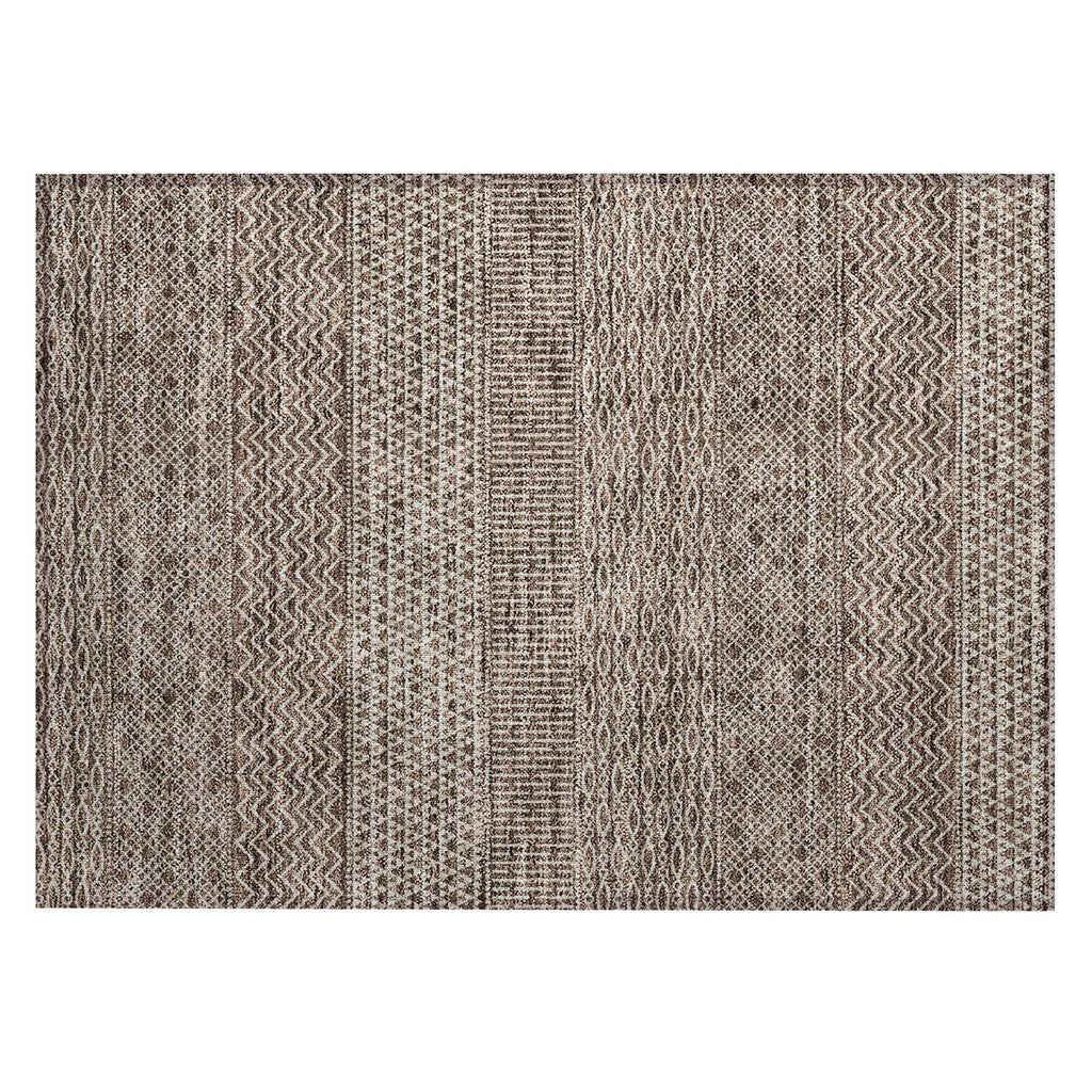 Tapis Chantille moderne à rayures, lavable en machine, pour intérieur et extérieur