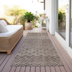 Tapis Chantille moderne à rayures, lavable en machine, pour intérieur et extérieur