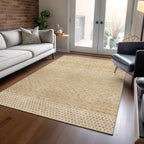 Tapis Chantille moderne à rayures, lavable en machine, pour intérieur et extérieur